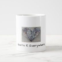 Open Heart Giant Coffee Mug Personalizado