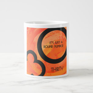 Caneca De Café Grande Orange 30 Decade Birthdday