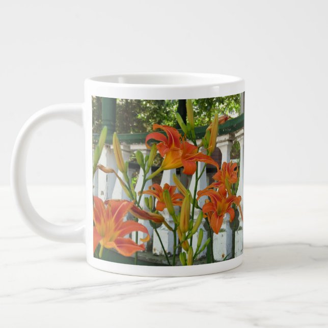 Caneca De Café Grande Orange Tiger Lily - Vineyard de Martha (Esquerda)