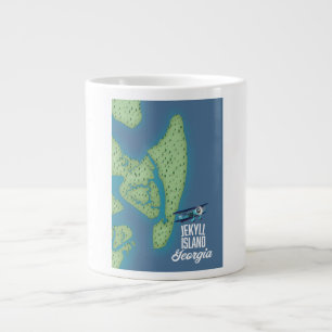Caneca De Café Grande Orcas Island, Washington, mapa dos EUA