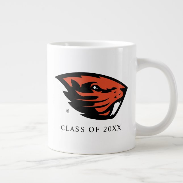 Caneca De Café Grande Oregon State Beavers | Cabeça de castor (Direita)
