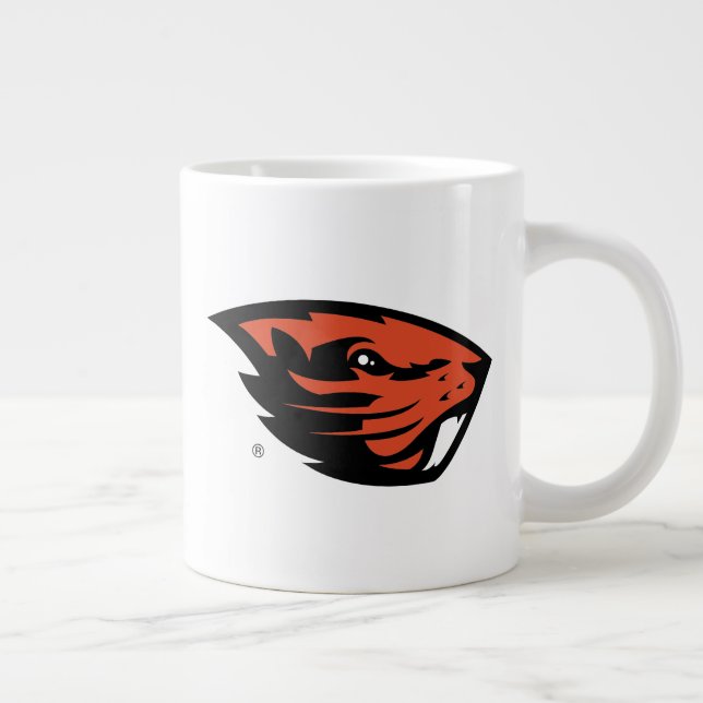 Caneca De Café Grande Oregon State Beavers | Cabeça de castor (Direita)
