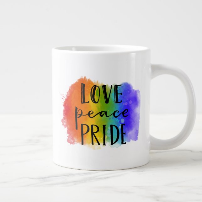 Caneca De Café Grande Orgulho da Paz de Amor (Direita)