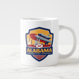 Caneca De Café Grande Orgulho de Estado  Alabama