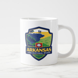 Caneca De Café Grande Orgulho de Estado  Arkansas