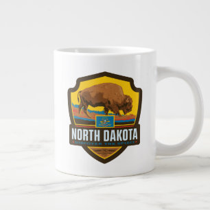 Caneca De Café Grande Orgulho de Estado Dacota do Norte