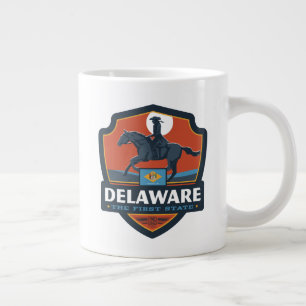 Caneca De Café Grande Orgulho de Estado Delaware