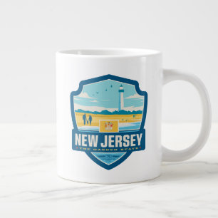 Caneca De Café Grande Orgulho de Estado Nova Jersey