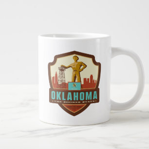 Caneca De Café Grande Orgulho de Estado  Oklahoma