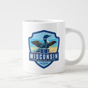 Caneca De Café Grande Orgulho de Estado Wisconsin