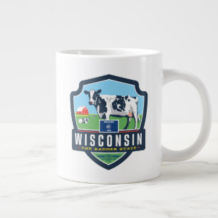 Caneca De Café Grande Orgulho de Estado Wisconsin 2