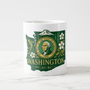 Caneca De Café Grande Orgulho estatal de Washington