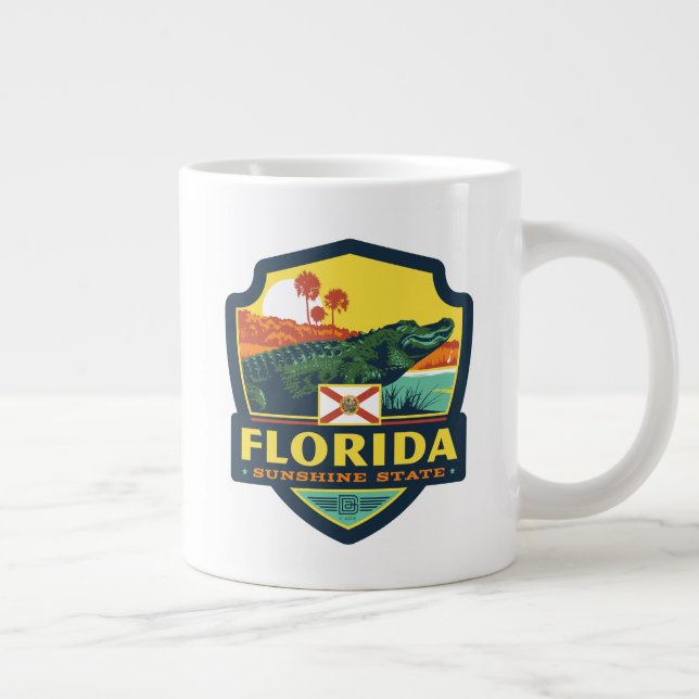 Caneca De Café Grande Orgulho Estatal | Flórida (Direita)