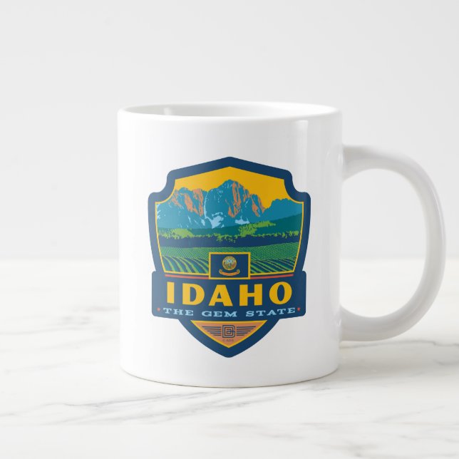 Caneca De Café Grande Orgulho Estatal | Idaho (Direita)