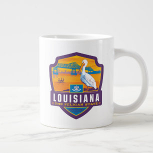 Caneca De Café Grande Orgulho Estatal Louisiana