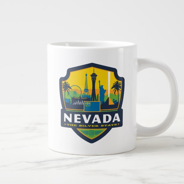 Caneca De Café Grande Orgulho Estatal | Nevada (Direita)