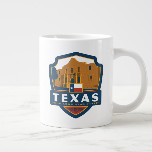 Caneca De Café Grande Orgulho Estatal | Texas (Direita)