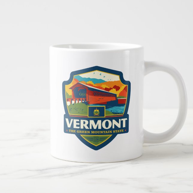 Caneca De Café Grande Orgulho Estatal | Vermont (Direita)