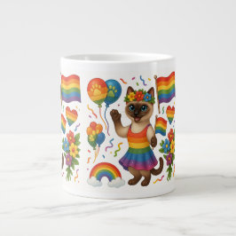 Caneca De Café Grande Orgulho Gato - Peitos LGBTQ inspirados em Gato