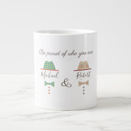 Caneca De Café Grande Orgulho Gay, Orgulhe-se de Quem Você É, Monograma