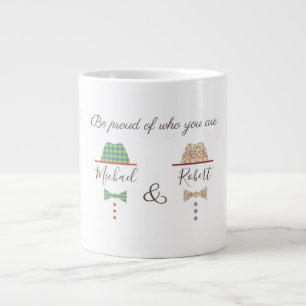 Caneca De Café Grande Orgulho Gay, Orgulhe-se de Quem Você É, Monograma