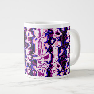 Caneca De Café Grande Orgulho Genderfluid Listras Mármore Funky Boho Ret