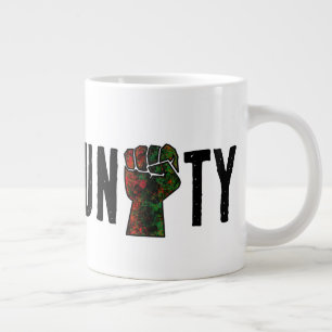 Caneca De Café Grande orgulho negro punho vermelho verde bandeira pan-af