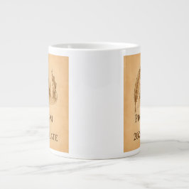 Caneca De Café Grande Orgulhosa Mãe do Formando da História de 2025 - Ar