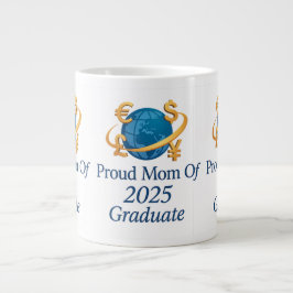 Caneca De Café Grande Orgulhosa Mãe do Formando Econ 2025 - Arte Global
