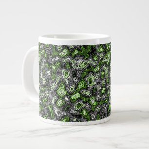 Caneca De Café Grande Orgulhoso Groovy Trippy Grungy Funky Abstrato Agên