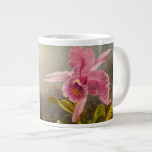 Caneca De Café Grande Orquídea com dois beija-flores