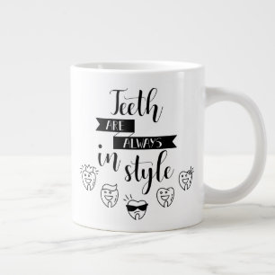Caneca De Café Grande Os Dentes Estão Sempre Em Estilo