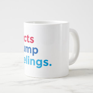 Caneca De Café Grande Os fatos causam sentimentos