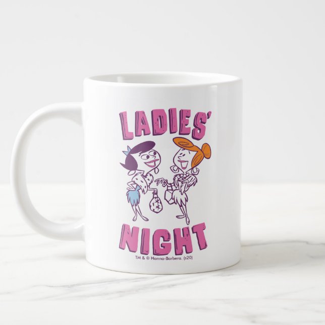 Caneca De Café Grande Os Flintstones | Betty & Wilma - Noite das Mulhere (Esquerda)