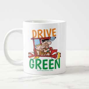 Caneca De Café Grande Os Flintstones Fred & Barney - Drive Green