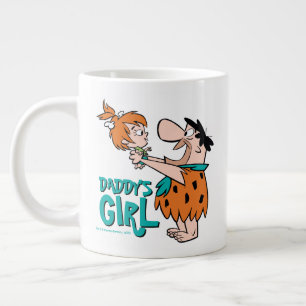 Caneca De Café Grande Os Flintstones Fred & Pebbles - Garota Pai