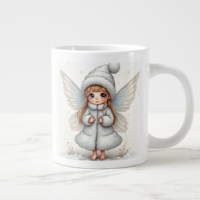 Caneca De Café Grande Os Lâmpadas da Fada de Neve (Direita)