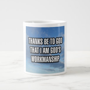 Caneca De Café Grande Os obrigados são para Deus que eu sou a força de t