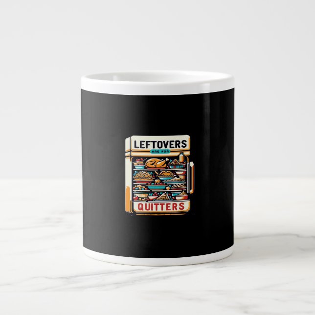 Caneca De Café Grande Os Restantes São Para Quitters Classic Basic Clean (Frente)