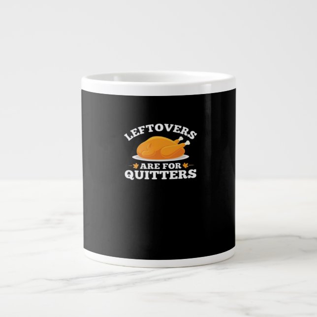 Caneca De Café Grande Os Restantes São Para Quitters, Loucura De Ação De (Frente)