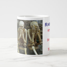 Caneca De Café Grande Os técnicos não ouvem mau, não falam mau, não veem