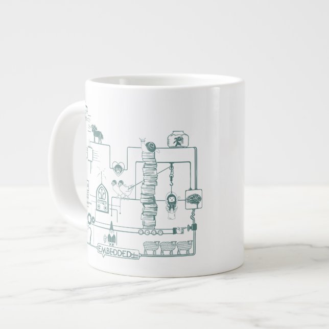 Caneca De Café Grande Os Títulos Incorporados Passaram Awry Mug (Frente Esquerda)