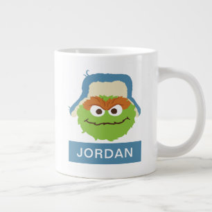 Caneca De Café Grande Oscar, o rosto do Grouch Woodland   Adicione seu n