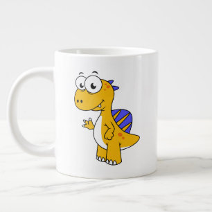 Caneca De Café Grande Ótima Ilustração De Um Espinossauro. 2