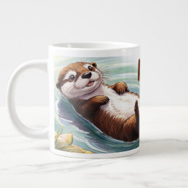 Caneca De Café Grande Otter Mug