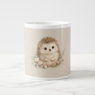 Caneca De Café Grande ouriço europeu adorável jardim