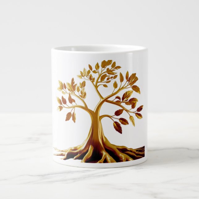Caneca De Café Grande Ouro Bloom Specialty Mug (Frente)