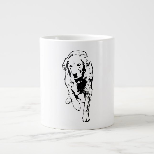 Caneca De Café Grande Ouro Passa Pela Luz De Outono (Frente)