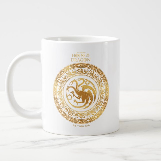 Caneca De Café Grande Ouro Targaryen Crest (Esquerda)