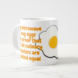 Caneca De Café Grande Ovos de micro-ondas com cota engraçada (Omelete de